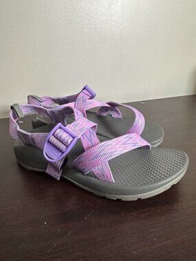 Chaco Z/1 Ecotread Sandals Big Kids 4 Purple Pull Tab Buckle Trail NWT